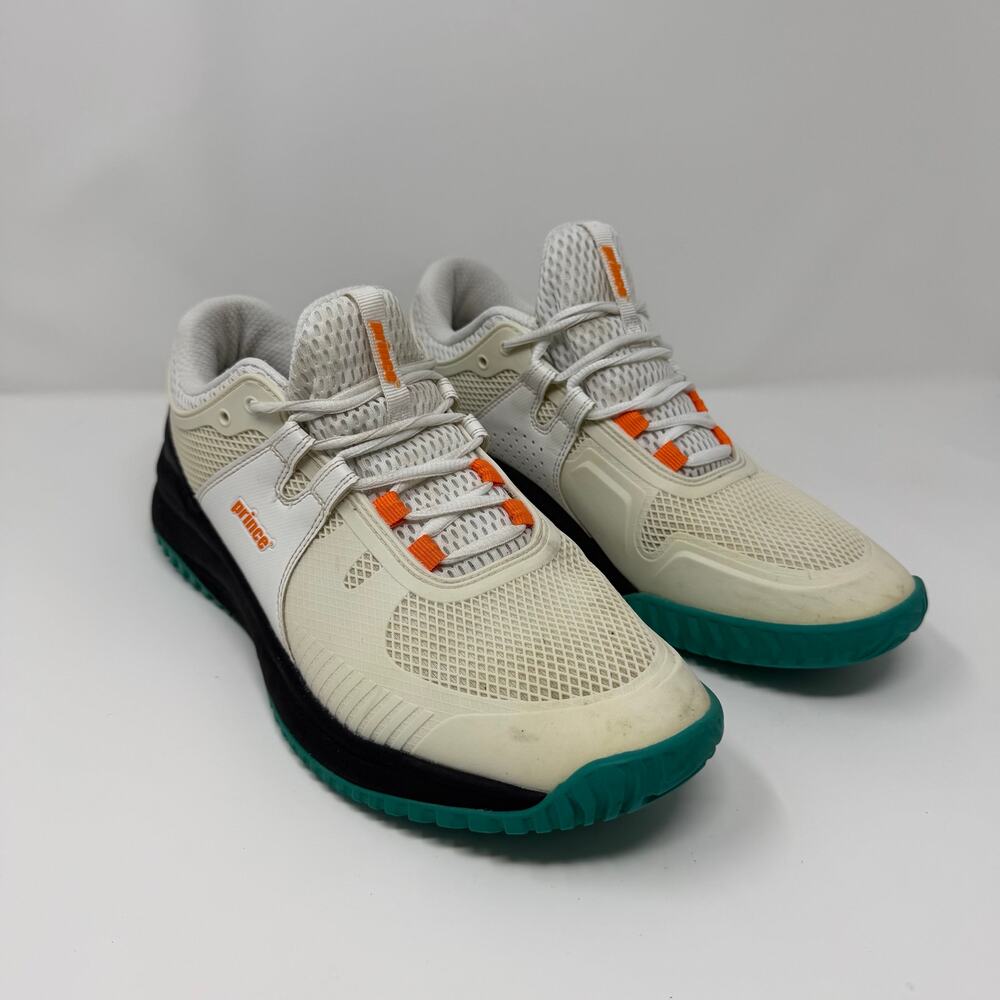Prince Men’s Tennis Shoes White Green Orange 10.5